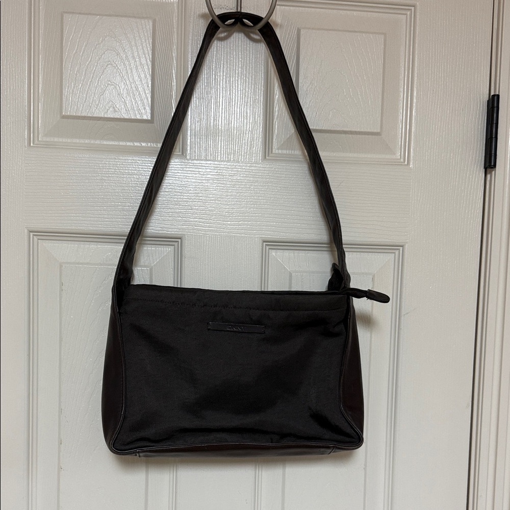 DKNY Dark Brown Textured Fabric